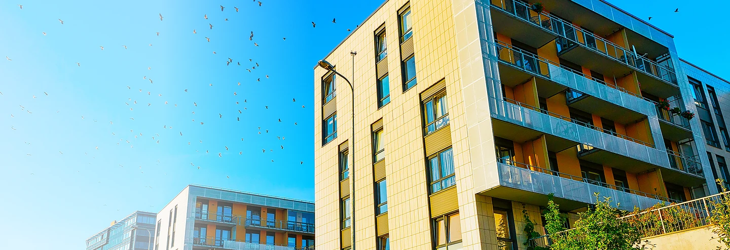 Modern apartment building