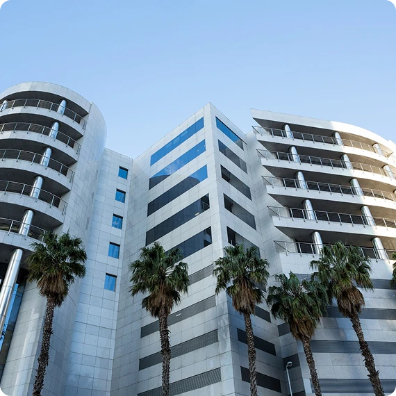 Modern high-rise building
